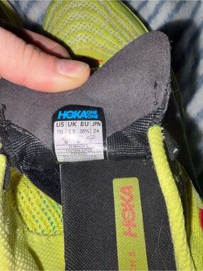Hoka One One Neon Yellow and Black Women's Running Shoe